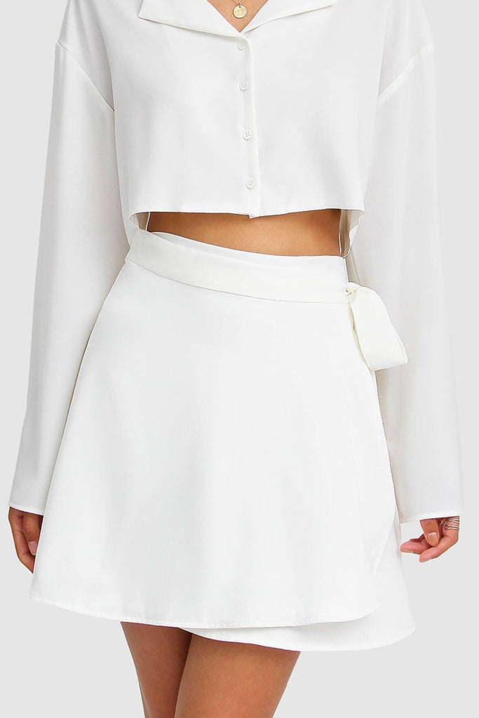 Before You Go Skirt in White - Belle & Bloom