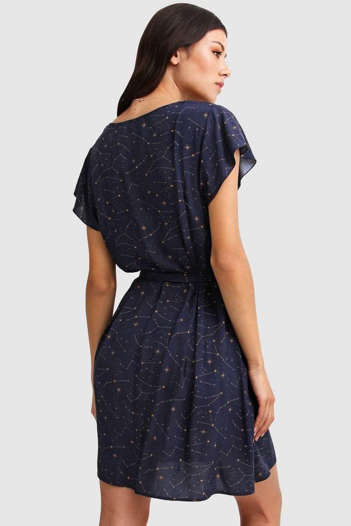 I'm The Star Wrap Dress in Navy - Belle & Bloom