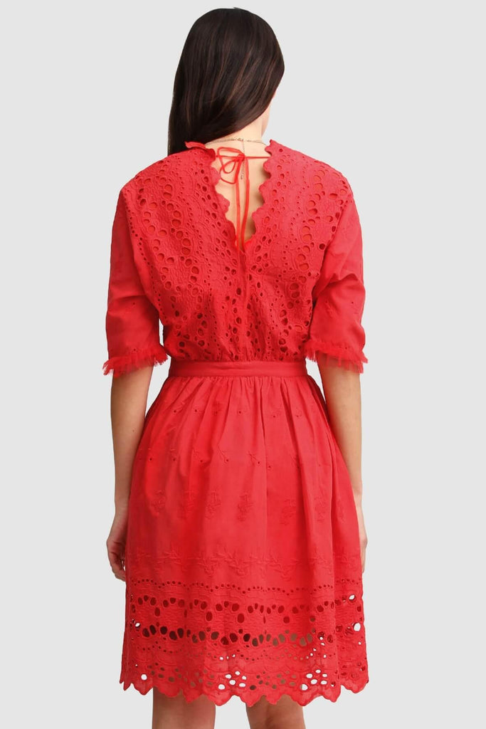 Whisper Mini Dress in Red - Belle & Bloom