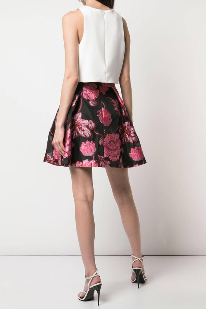 Floral A-line Skirt - Black Halo