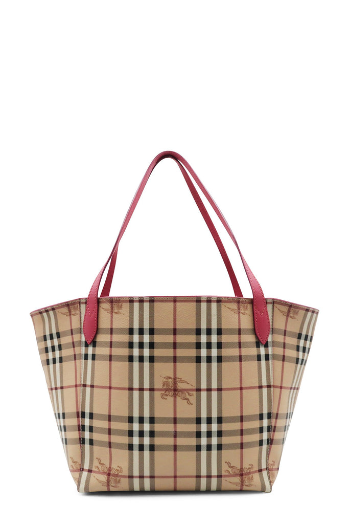 Haymarket Check Canter Tote Beige Pink - BURBERRY