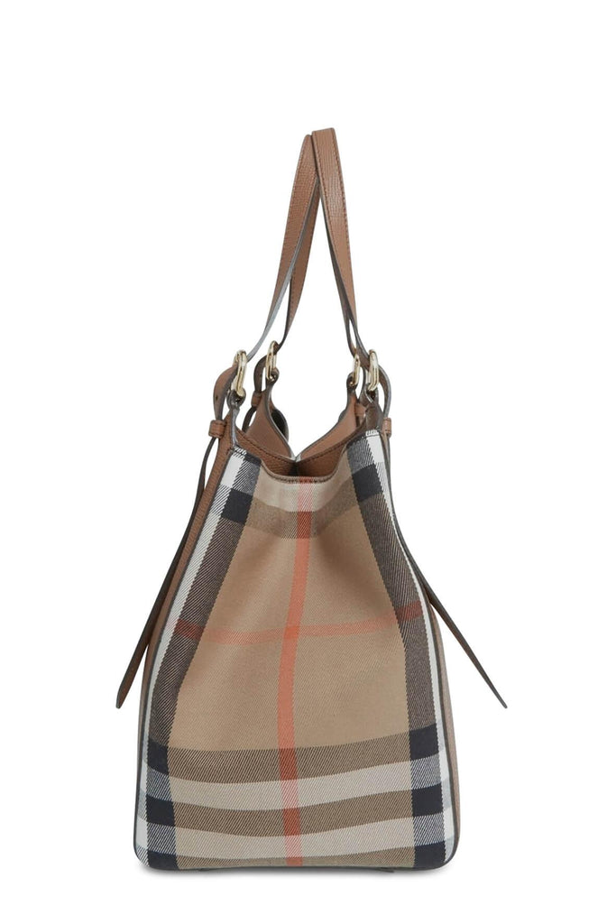 House Check Derby Canterbury Tote Brown Beige - Burberry