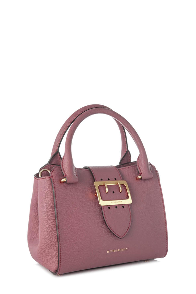 Soft Grain Small Buckle Tote Pink - BURBERRY