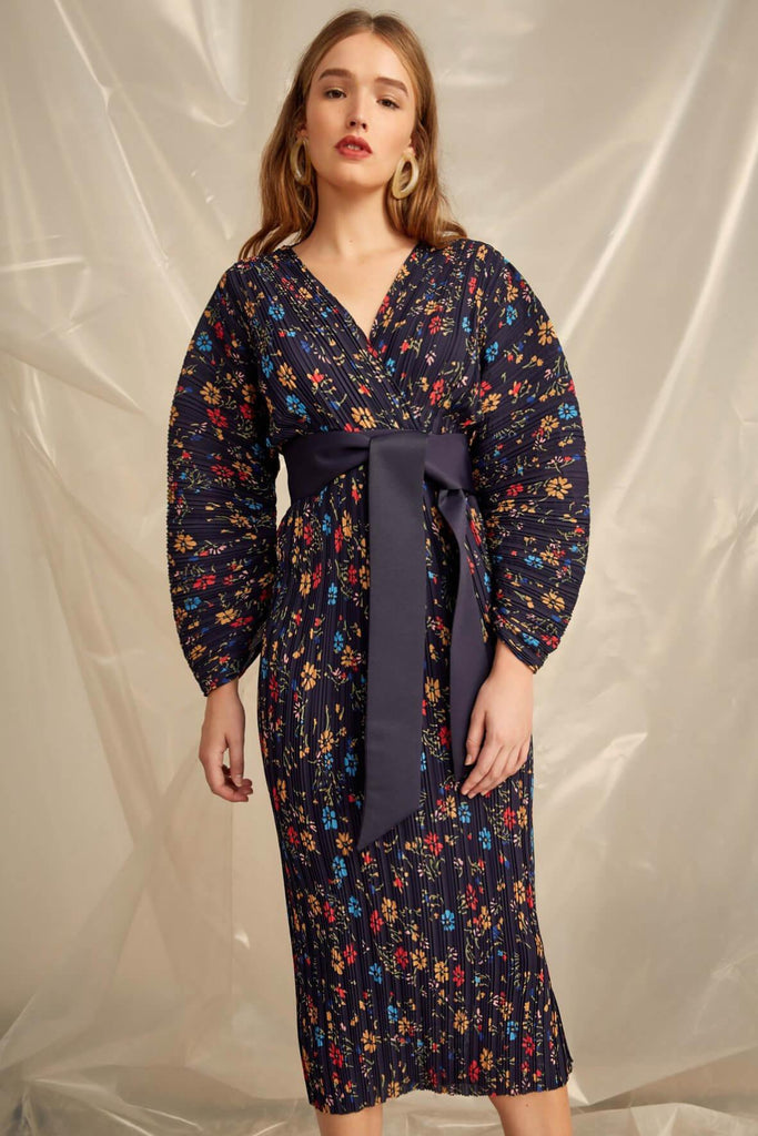 Decided Dress Navy Floral - C/Meo Collective