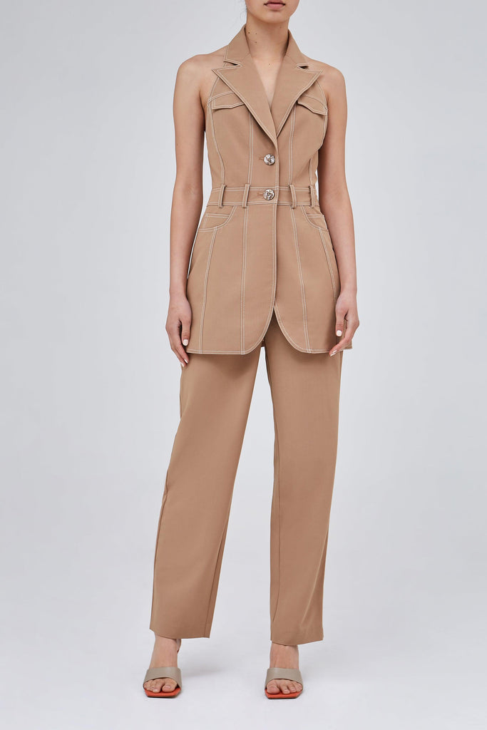 Deconstruct Vest in Camel - C/Meo Collective