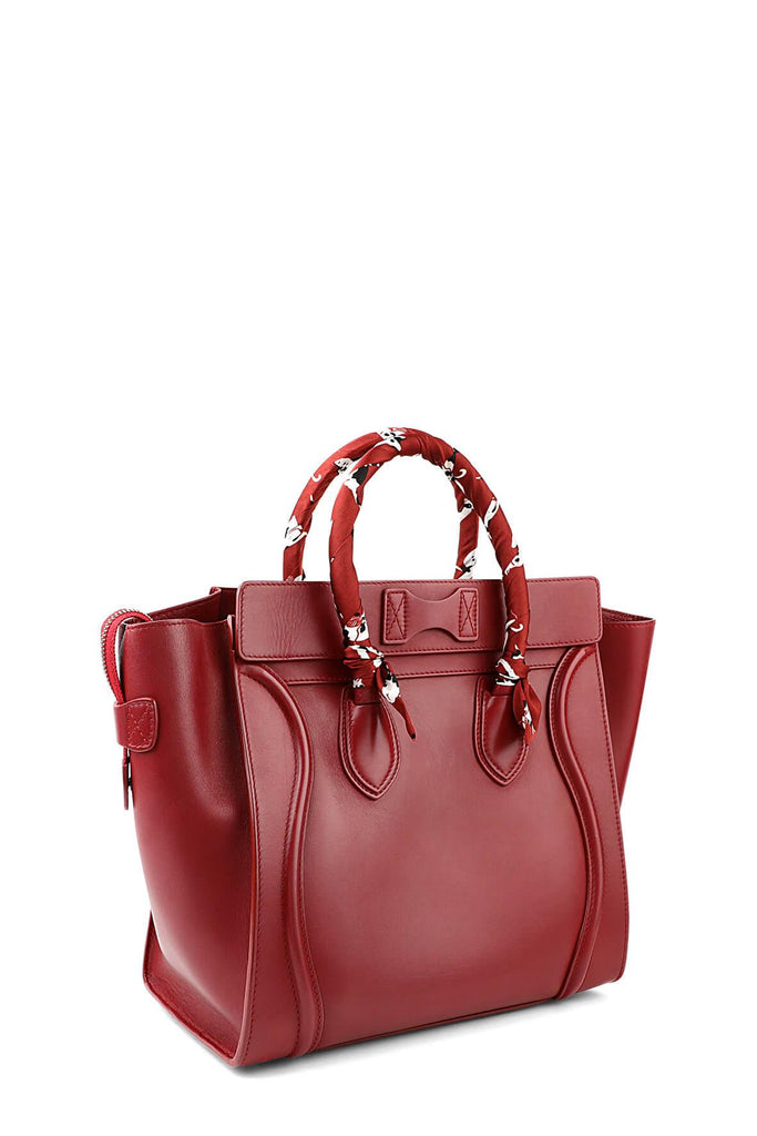 Mini Luggage Red with Handle Wraps - CELINE