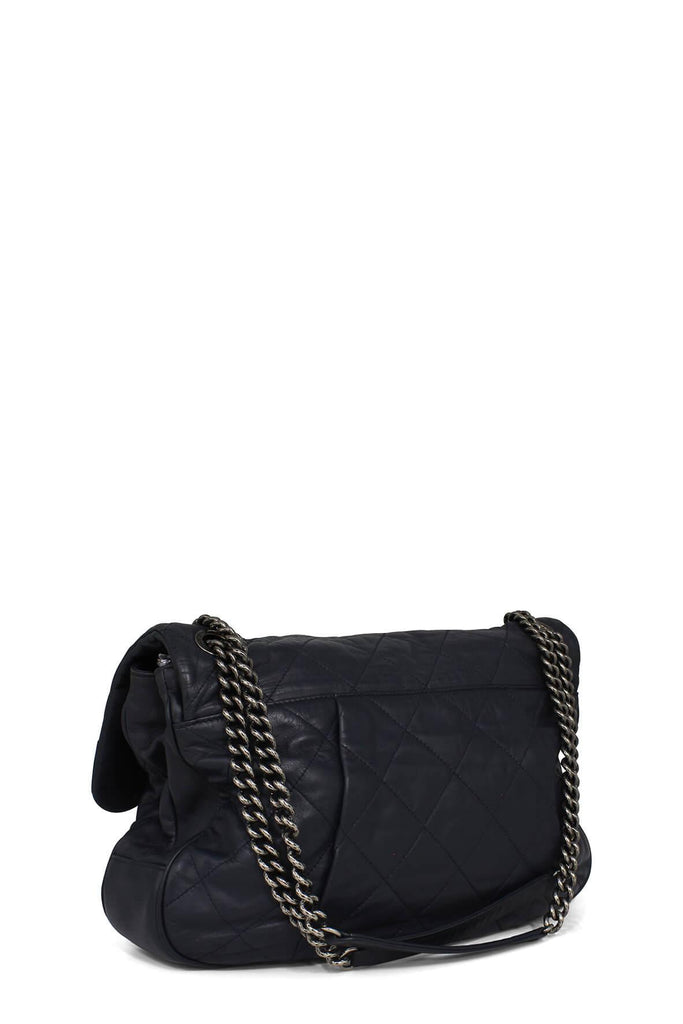 Medium Coco Pleats Messenger Bag Navy - Chanel