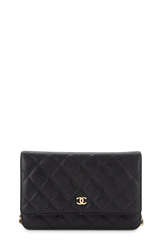 Quilted Caviar Classic Wallet on Chain Black - Chanel