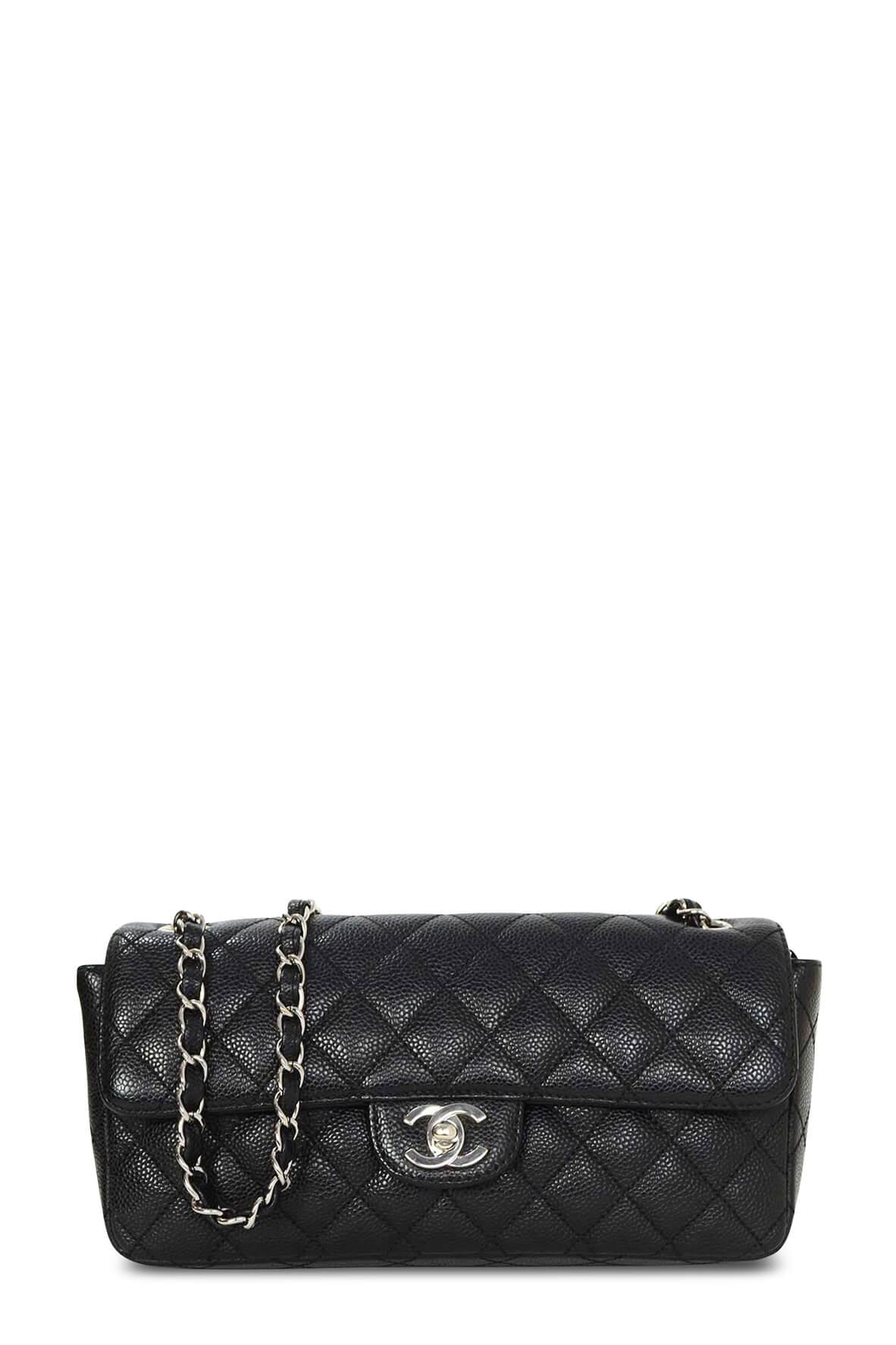 Quilted Caviar East West Flap Bag Black – Style Theory SG