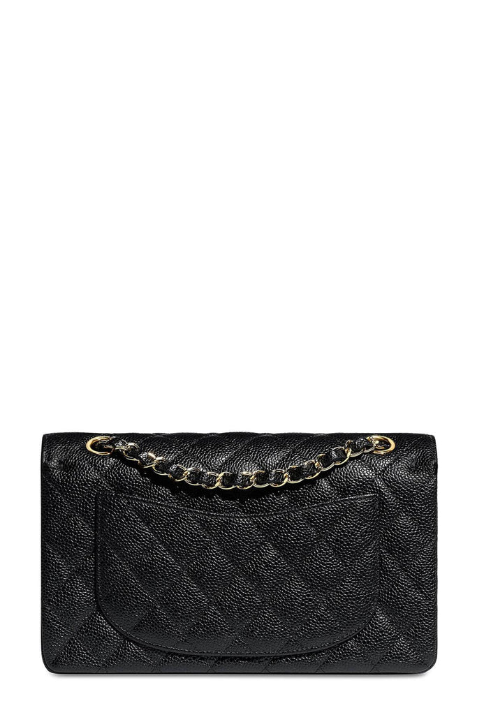 Quilted Caviar Small Classic Flap Bag Black with Gold Hardware - CHANEL