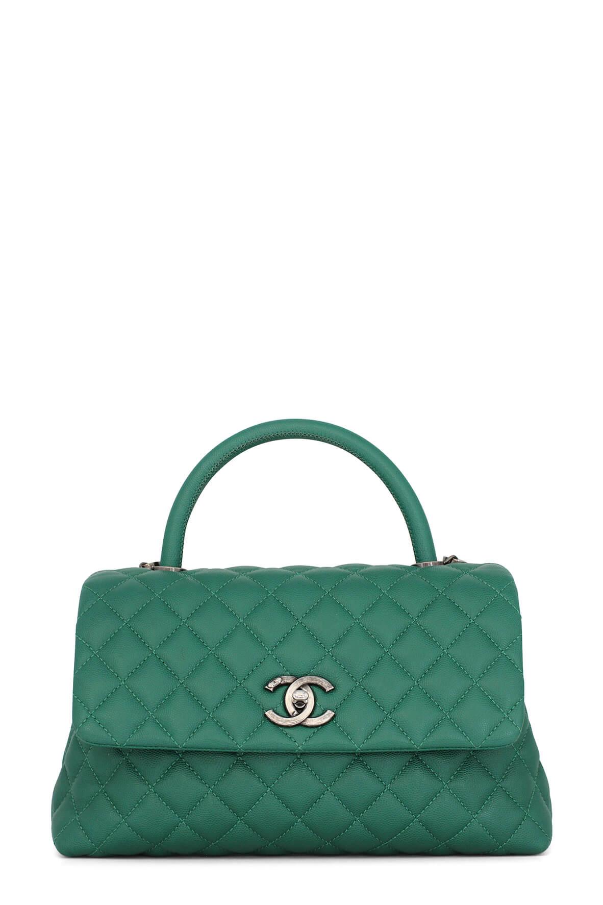 Chanel Green Quilted Caviar Mini Coco Handle Bag Gold Hardware, 2022  Available For Immediate Sale At Sotheby's