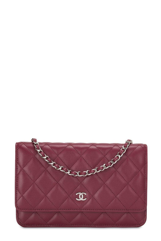 Quilted Lambskin Classic Wallet On Chain Red - CHANEL