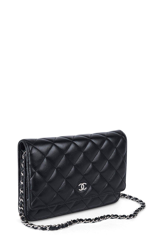 Quilted Lambskin Classic Wallet On Chain Black - CHANEL