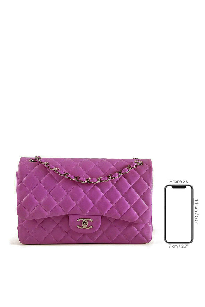 Quilted Lambskin Jumbo Classic Flap Lilac - CHANEL