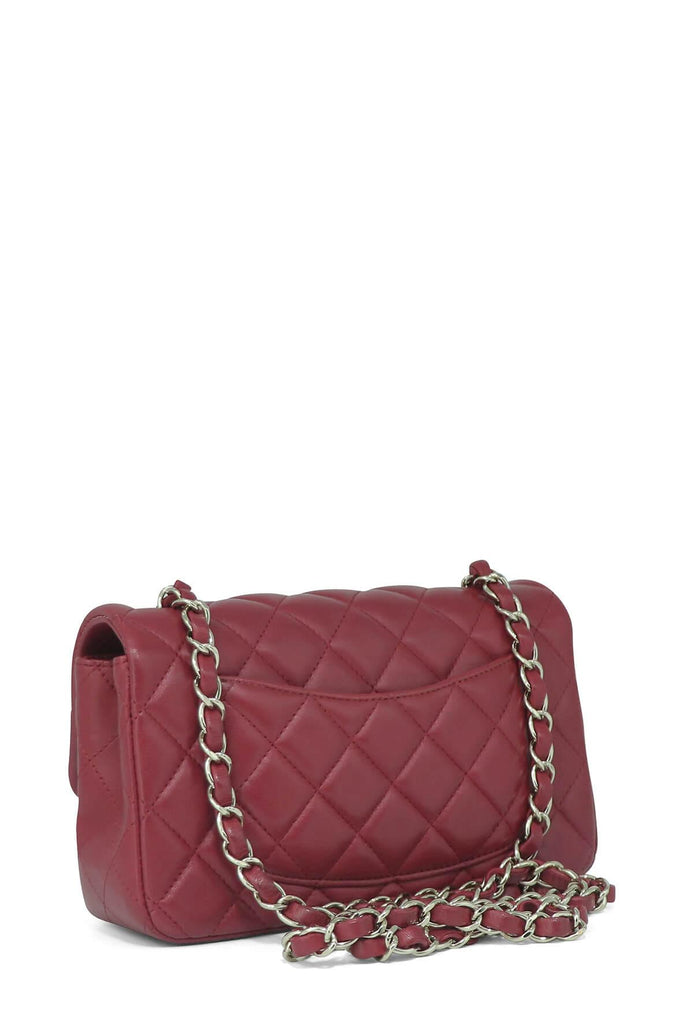 Quilted Lambskin New Mini Classic Single Flap Bag Red - CHANEL