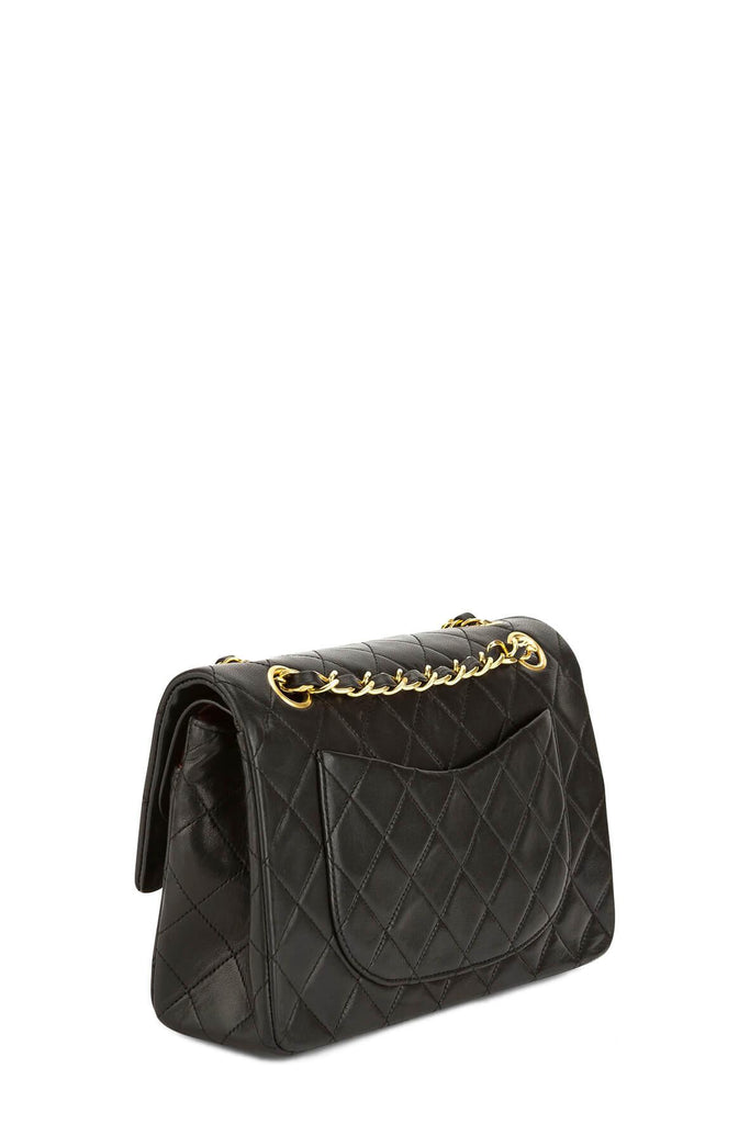Quilted Lambskin small Classic Flap Bag Black with Gold Hardware - CHANEL