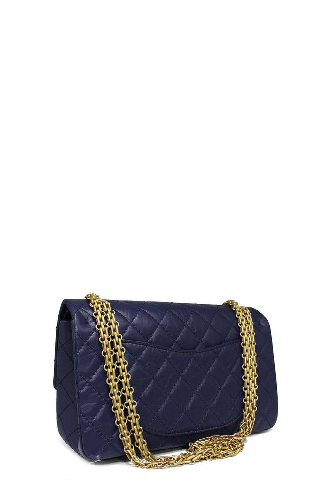 Reissue 225 Double Flap Navy Blue with Gold Hardware - CHANEL