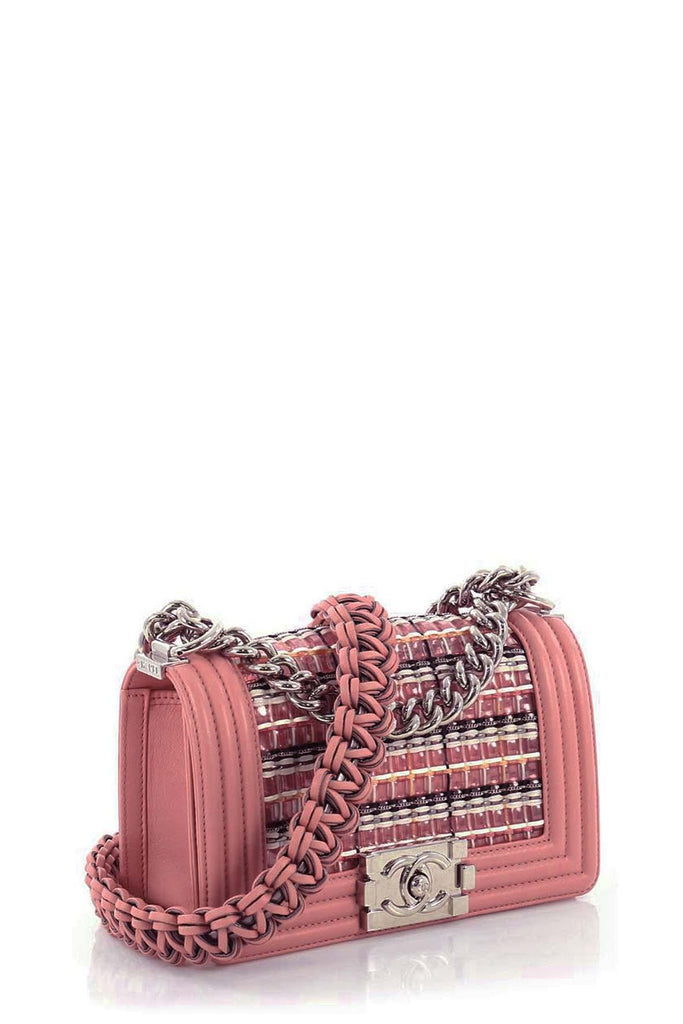 Small Woven PVC Boy with Silver Hardware Pink - CHANEL