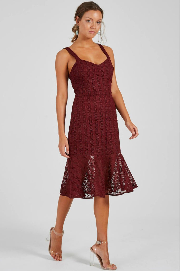 Oasis Fitted Lace Dress - Cooper St