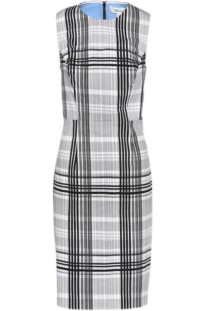 Checkered Knee-Length Dress - Diane Von Furstenberg