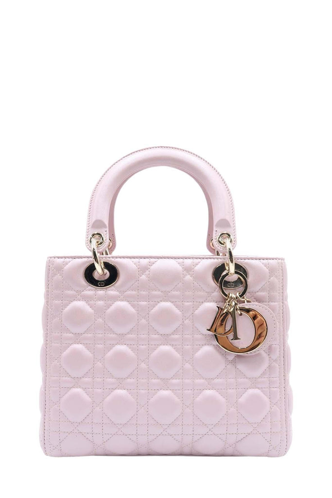 Medium Lady Dior with Gold Hardware Pale Pink - DIOR