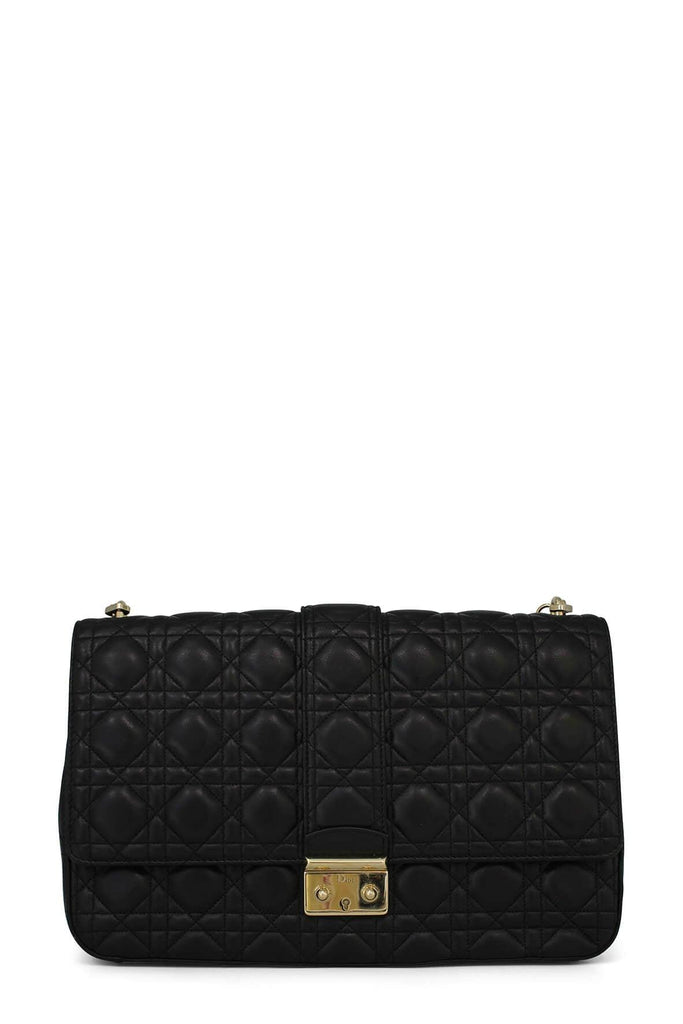 Miss Dior Large Promenade Flap Bag Black - Dior
