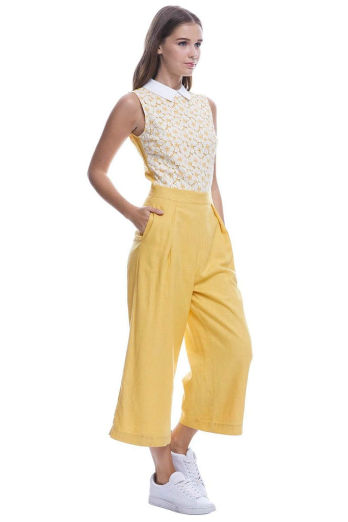Jumpsuit with Inverted Box Pleat - English Factory