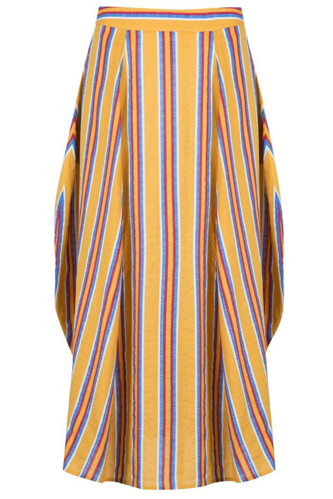 Ethnic Stripe 3D Cut Midi Skirt - Eq:Iq