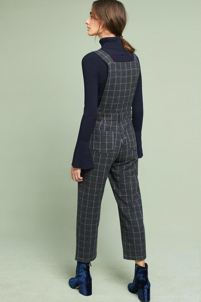 Plaid Ankle Overalls - Evidnt