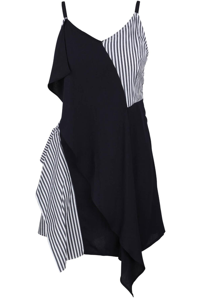 Stripe Panel Cami Dress - Few Moda
