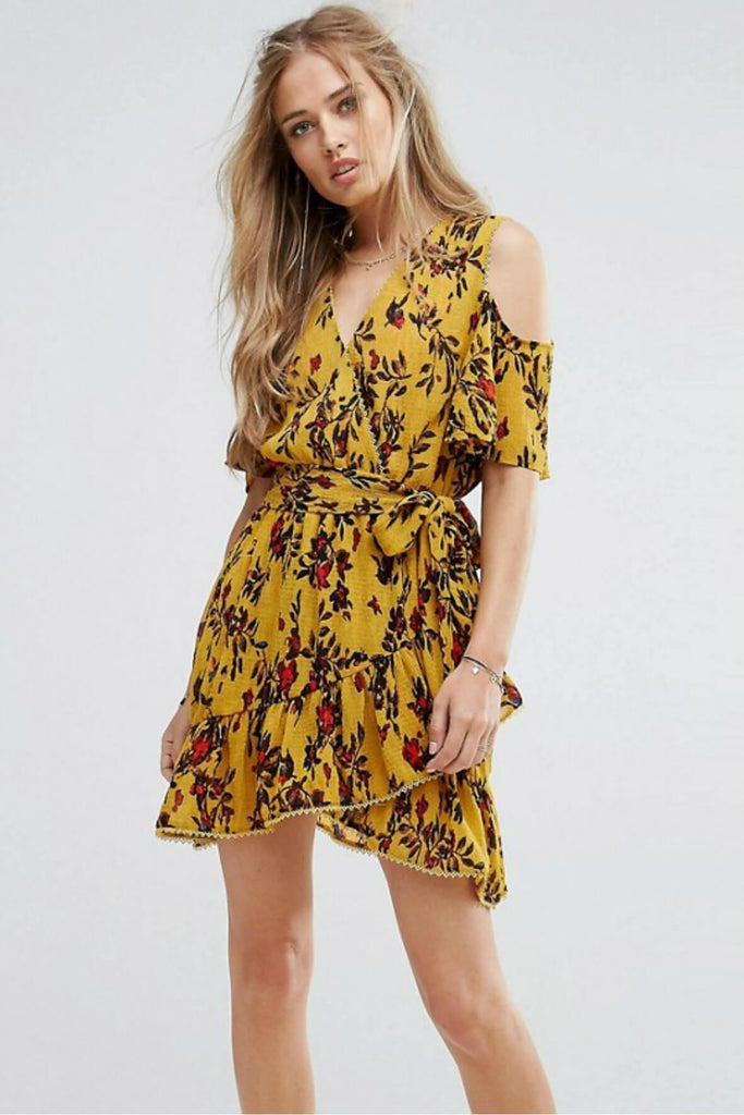 Windsome Cold Shoulder Dress - Foxiedox