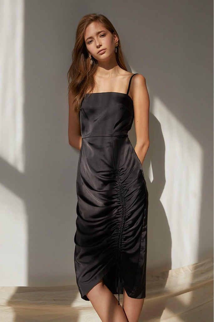 Sienna Drawstring Midi Dress - Friend Of Audrey