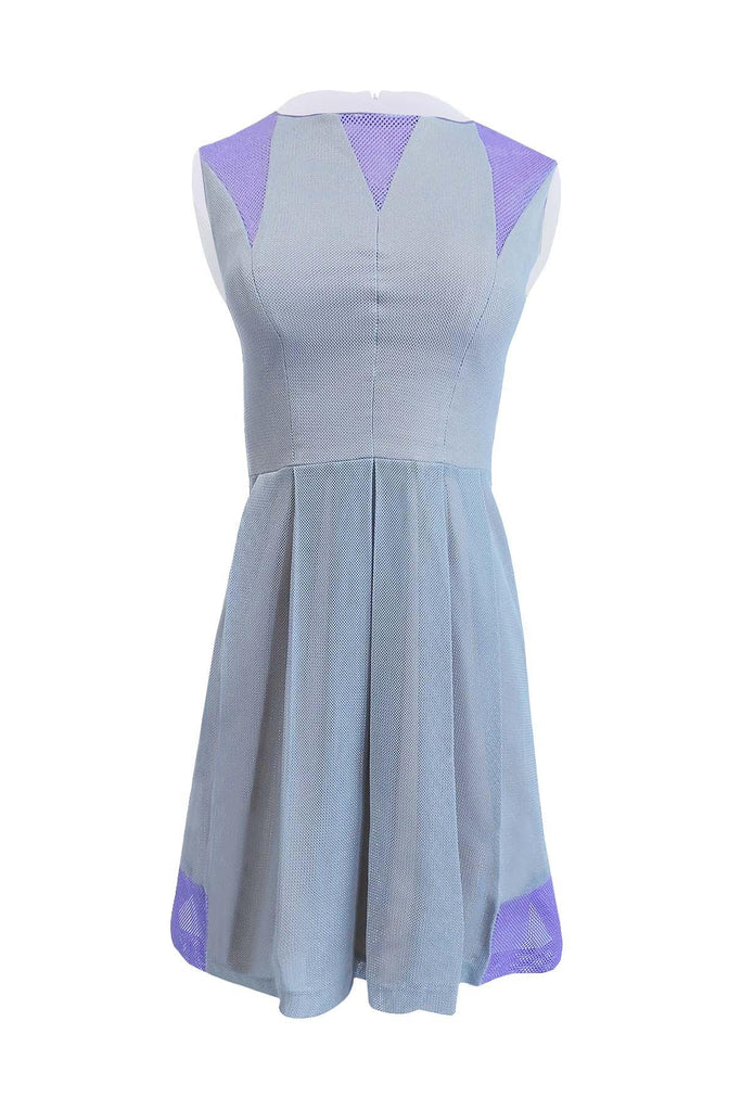 African Purple And Grey Two-toned Dress - Germain