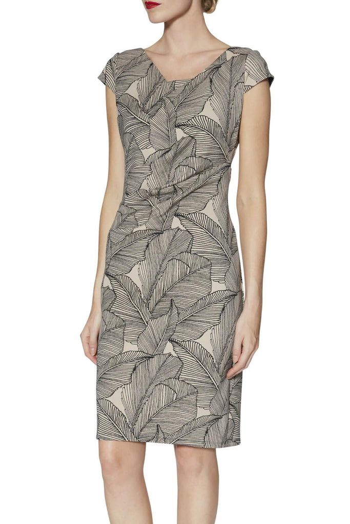 Thea Leaf Print Dress - Gina Bacconi