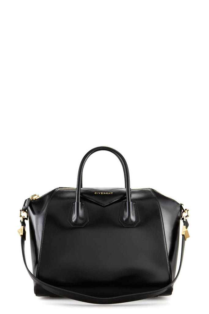 Medium Antigona Black in Glossy Leather - Givenchy
