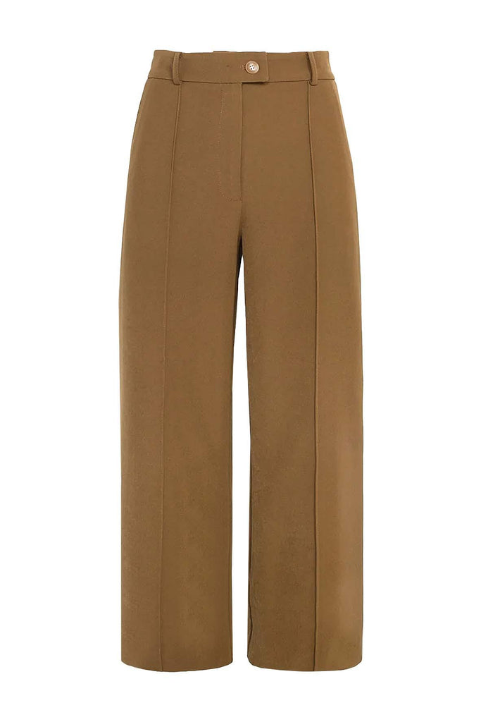 Jaeny High Rise Straight Leg Pant in Old Gold - Greylin
