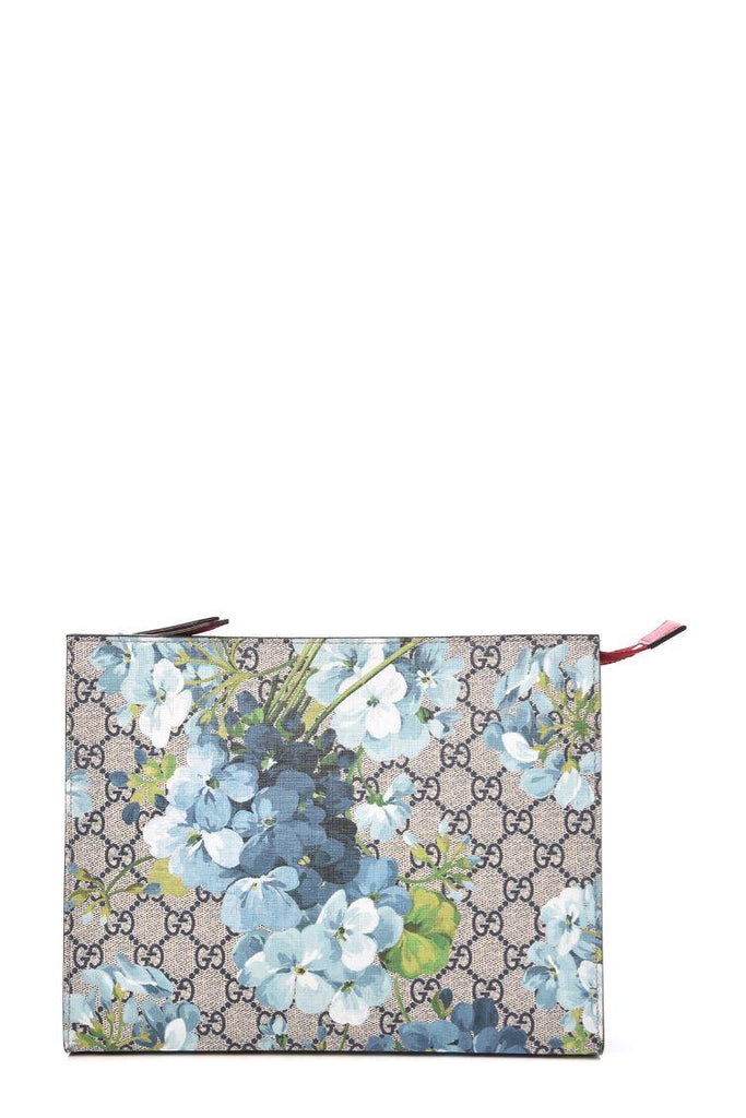GG Blooms Large Pouch Blue Blooms - Gucci