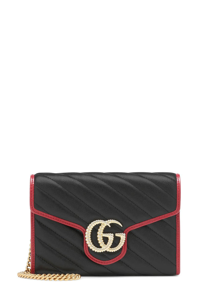 GG Marmont Chain Shoulder Bag Black - GUCCI