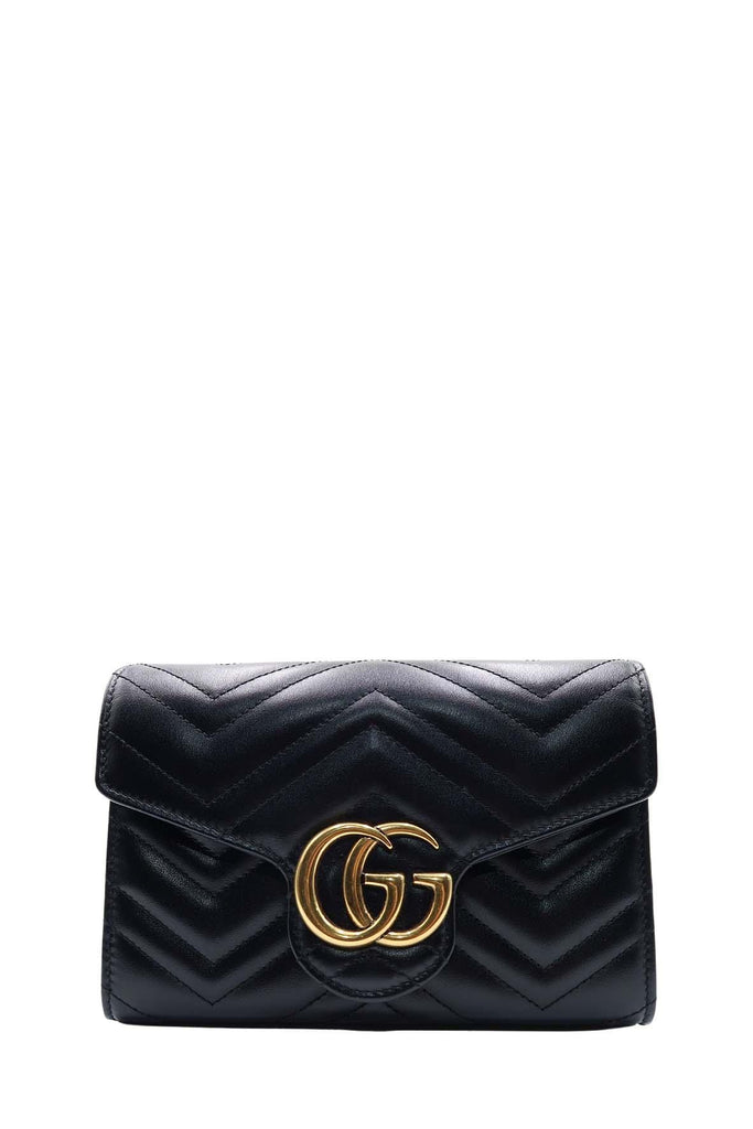 GG Marmont Matelasse Mini Crossbody Bag Black - GUCCI