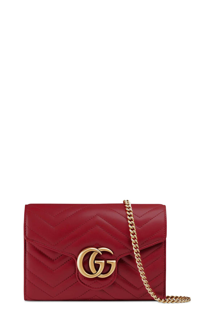 GG Marmont Matelasse Mini Shoulder Bag Red - GUCCI