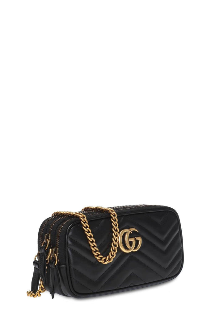 GG Marmont Mini Chain Bag Black - GUCCI