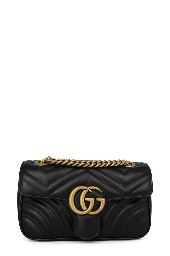 GG Marmont Mini Matelasse Bag Black - GUCCI