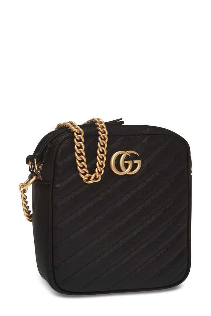 GG Marmont Mini Shoulder Bag Black - GUCCI