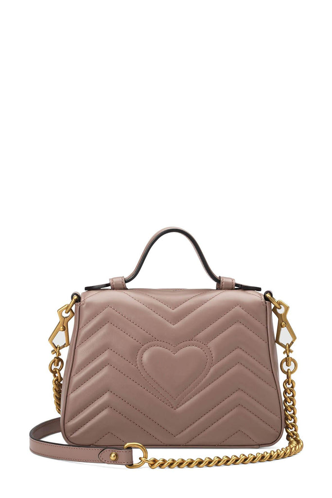 GG Marmont Mini Top Handle Dusty Pink - GUCCI