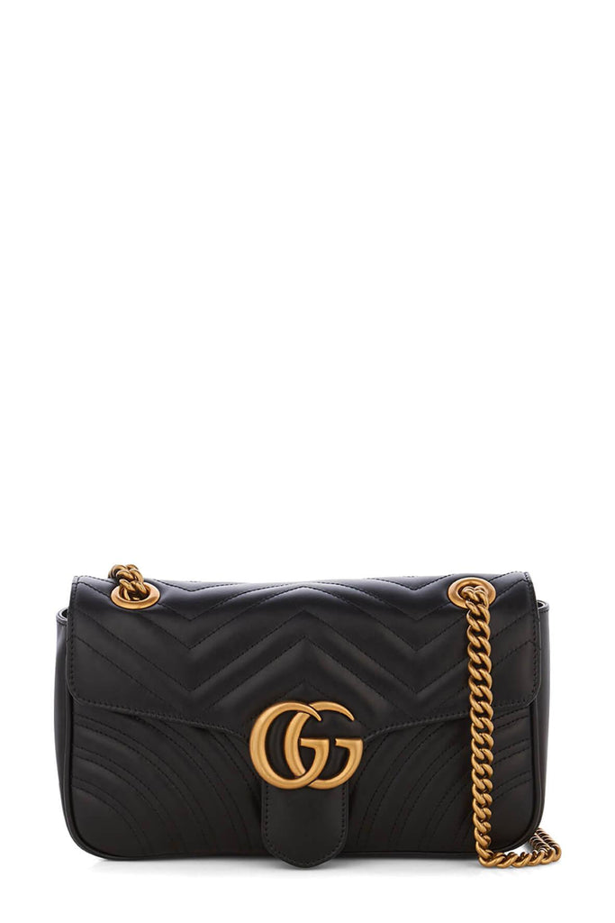 GG Marmont Small Matelasse Shoulder Bag Black - GUCCI