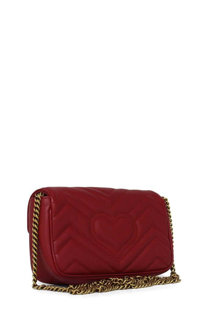 GG Marmont Super Mini Matelasse Bag Red - Gucci