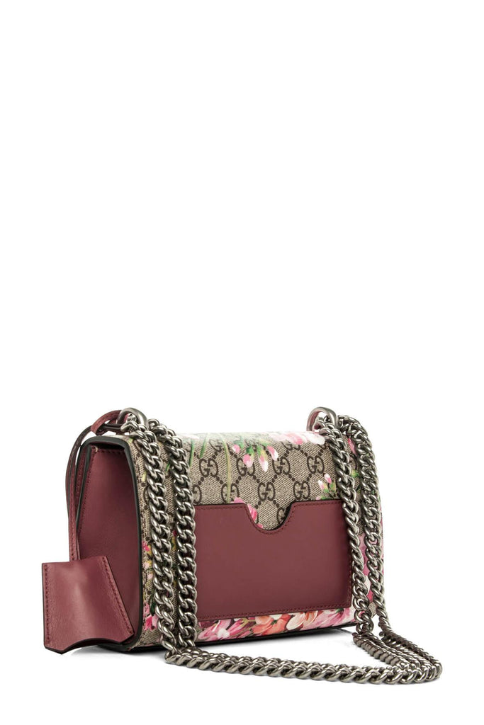 GG Supreme Small Padlock Shoulder Bag Red Blooms - Gucci