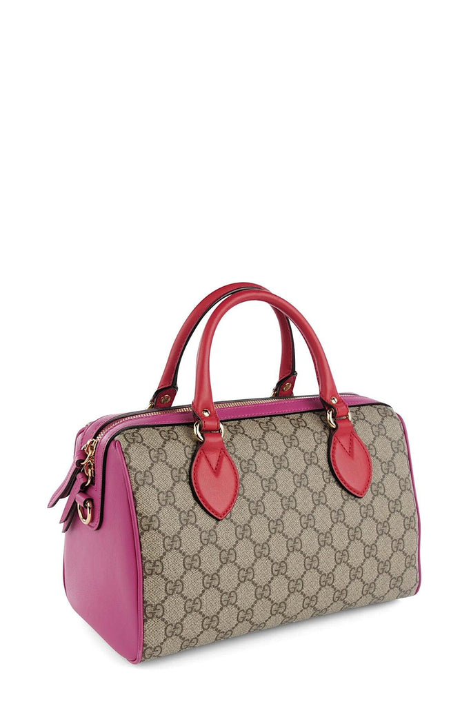 GG Supreme Small Top Handle Bag Hibiscus Pink - Gucci
