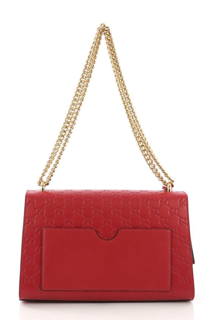 Medium Guccissima Padlock Bag Red - GUCCI