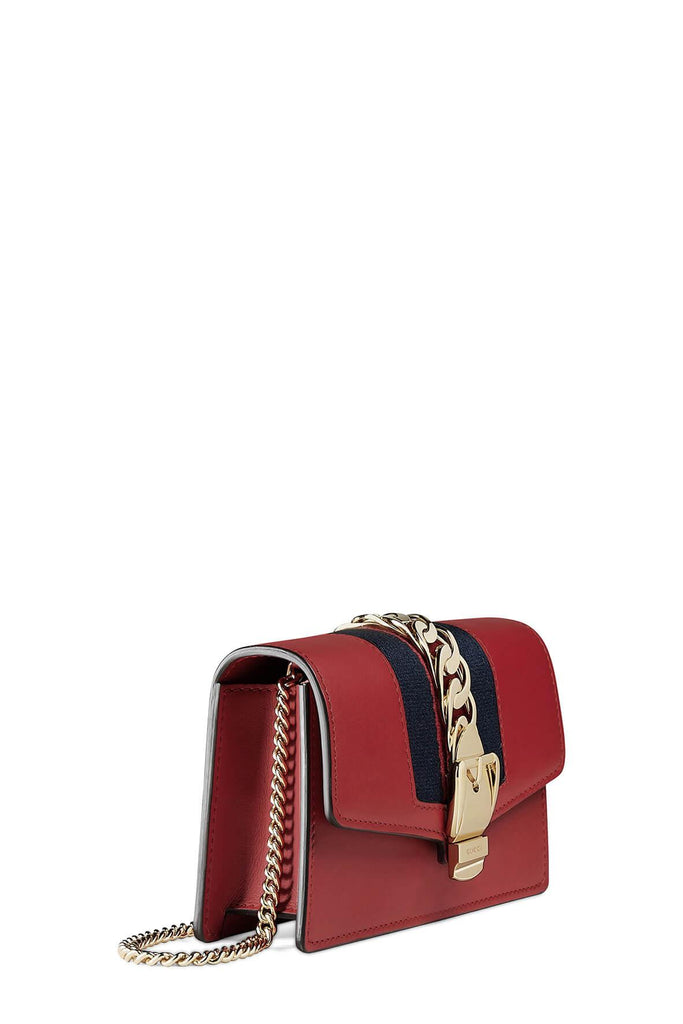 Super Mini Sylvie Chain Bag Red - GUCCI